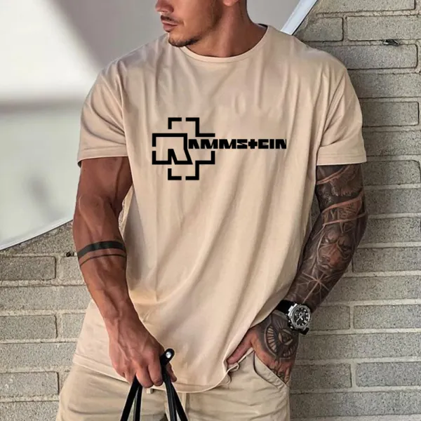 Oversized Vintage Rammstein Band Printed Casual T-shirt - Trisunshine.com 