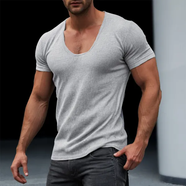 Men's Fitness Tight T-shirt - Ootdyouth.com 