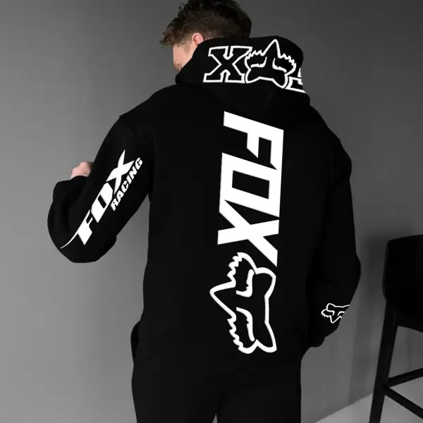 Oversize Racing Print Hoodie - Wayrates.com 