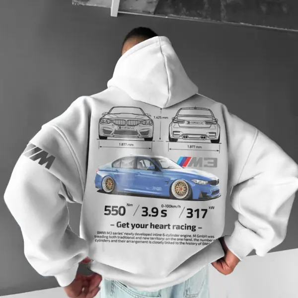 Streetwear Oversized Racing Graphics Hoodie - Dozenlive.com 