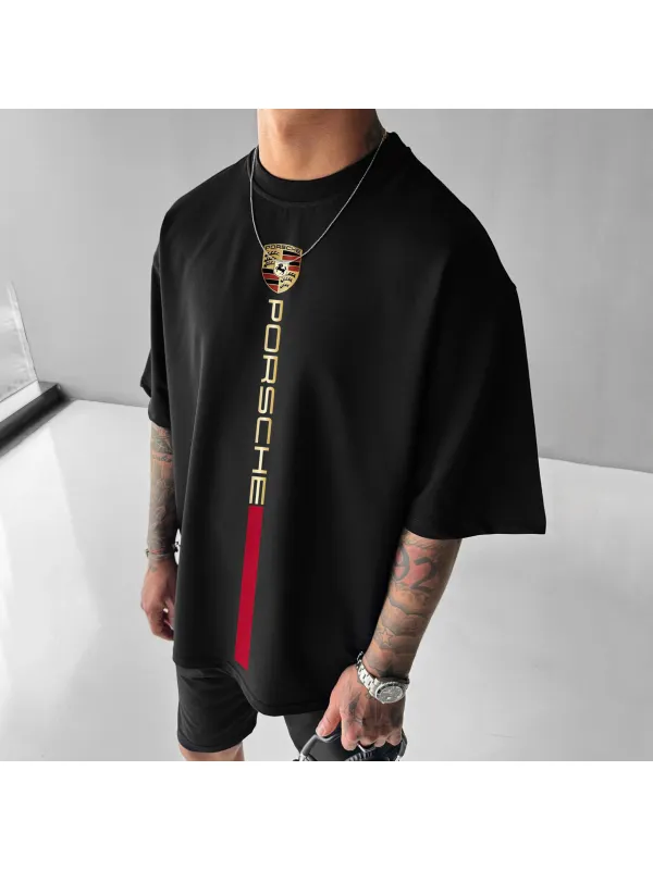 Unisex Casual Sports Car Print T-Shirt - Ootdmw.com 