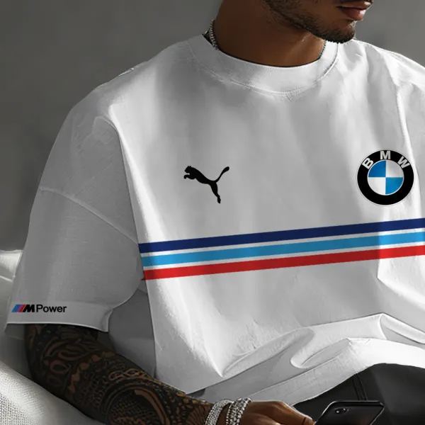 Unisex Racing Car BMW Printed Oversized T-shirt