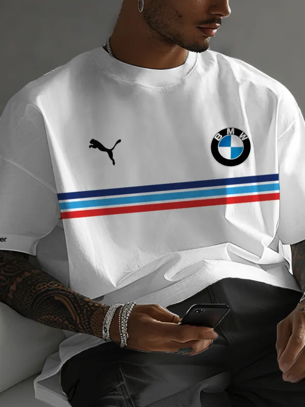 Unisex Racing Car BMW Printed Oversized T-shirt - Menwyx.com 