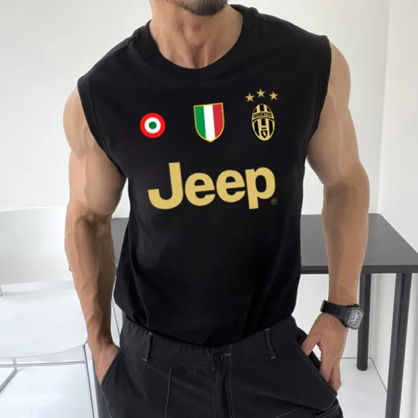 Men's Casual Vest Football Print Vest - Spiretime.com 