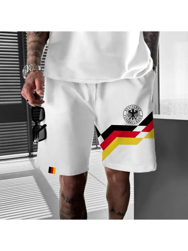 Unisex Casual German Print Shorts - Anrider.com 