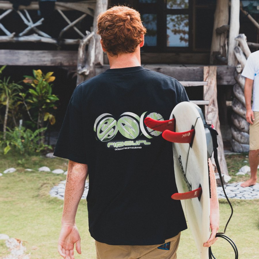 

Men's Vintage Rip Curl Surf Print Beach Loose Short Sleeve T-Shirt