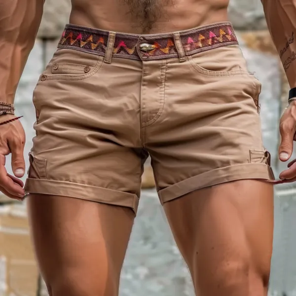 Men's Holiday Ethnic Casual Work Shorts - Albionstyle.com 