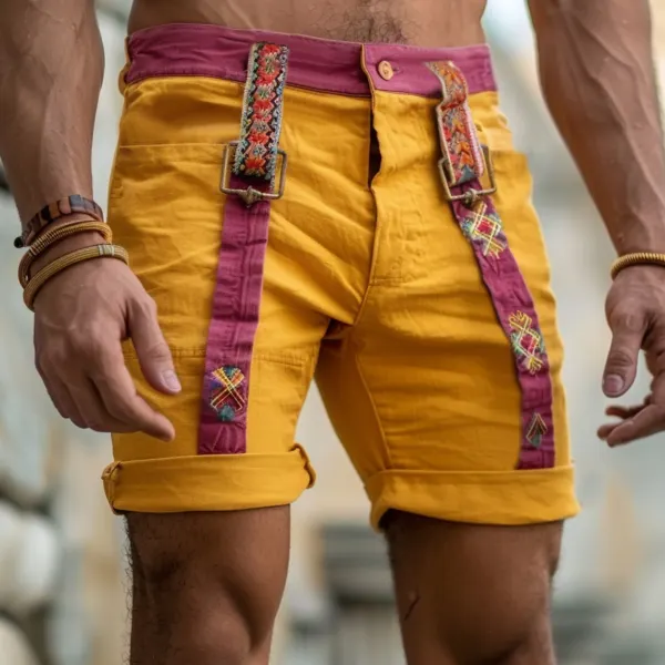 Men's Vintage Holiday Ethnic Style Casual Shorts - Albionstyle.com 