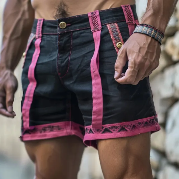 Men's Contrasting Casual Work Shorts For Vacation - Albionstyle.com 