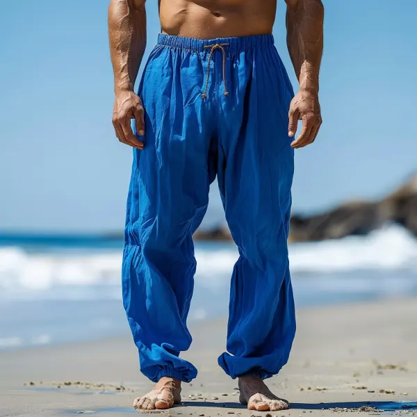 Men's Casual Linen Trousers - Yiyistories.com 