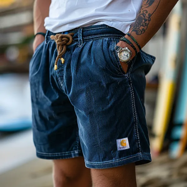 Corduroy Carhartt Surf Shorts Unisex Street Retro Skateboard Shorts - Cotosen.com