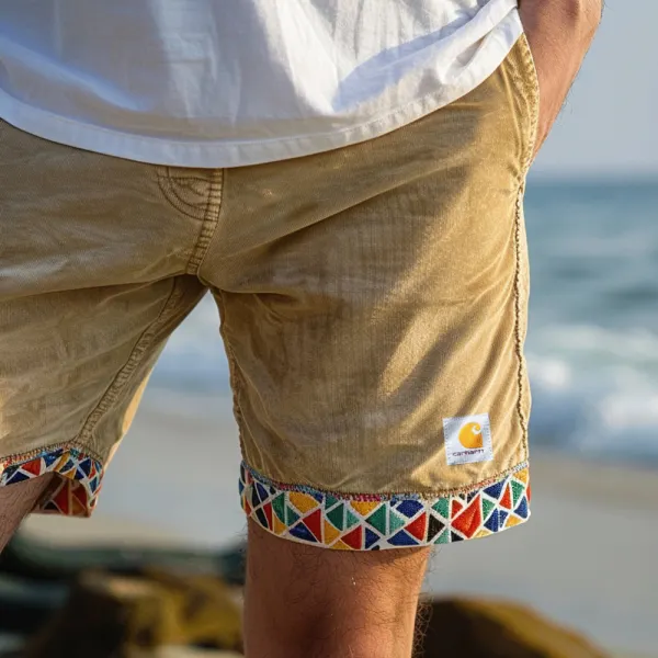 Corduroy Surf Shorts Unisex Street Retro Skateboard Shorts - Cotosen.com