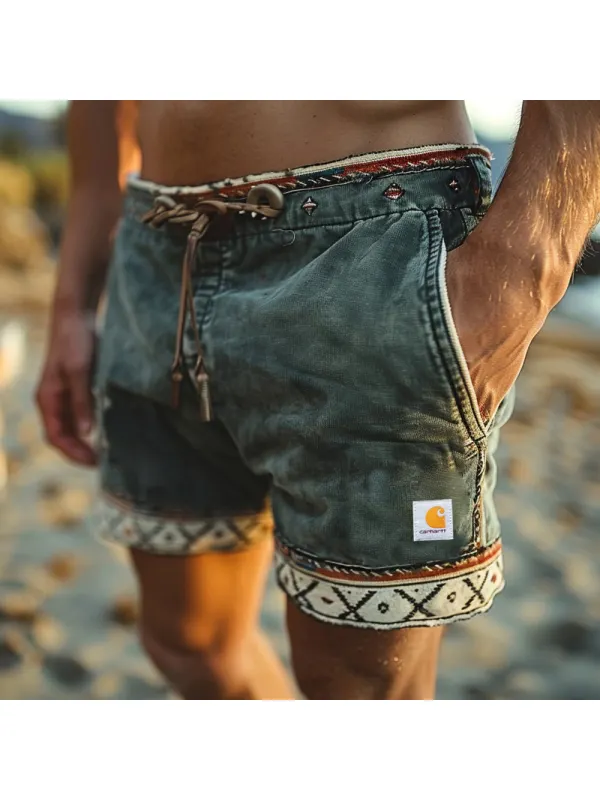 Corduroy Surf Shorts Unisex Street Retro Skateboard Shorts - Anrider.com 