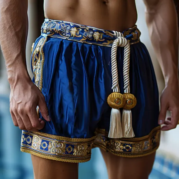 Men's Casual Ethnic Style Short Shorts - Yiyistories.com 