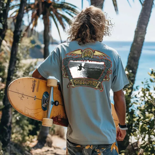 Vintage Landscape Surf T-Shirt - Wayrates.com 