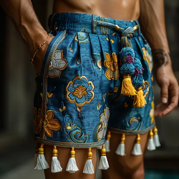 Men's Casual Ethnic Style Shorts - Menilyshop.com 