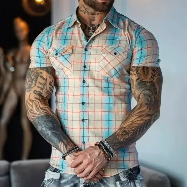Trendy Casual Tight Plaid Shirt - Trisunshine.com 