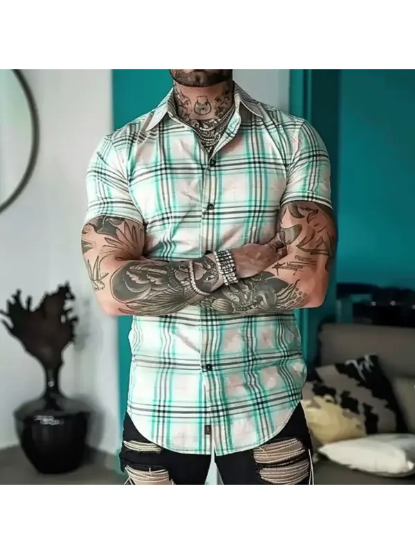 Men's Plaid Shirt - Anrider.com 