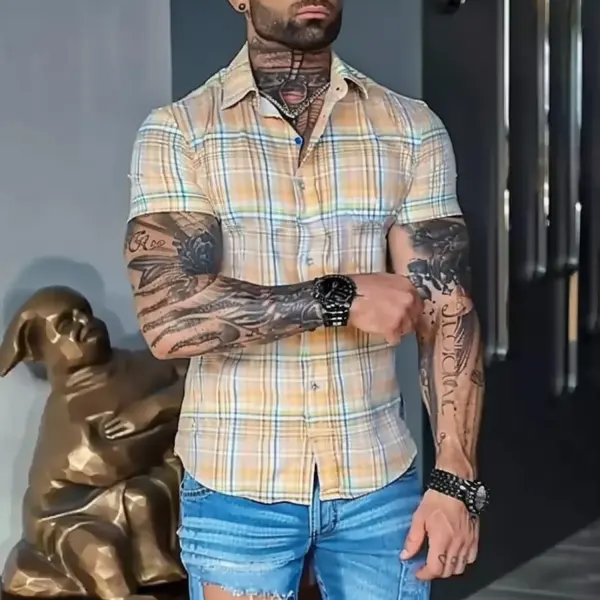 Fashionable Plaid Bottoming Shirt - Trisunshine.com 