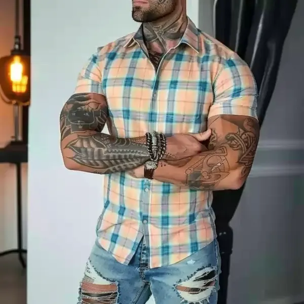 Summer Trendy Tight Plaid Shirt - Trisunshine.com 