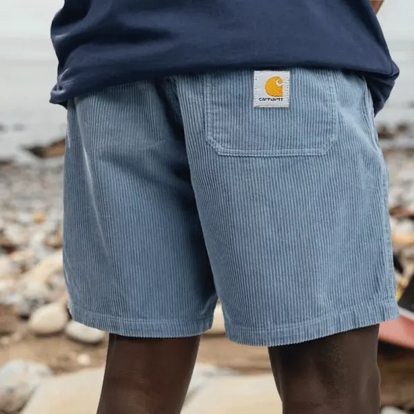 Unisex Vintage Corduroy Casual Surf Shorts - Cotosen.com