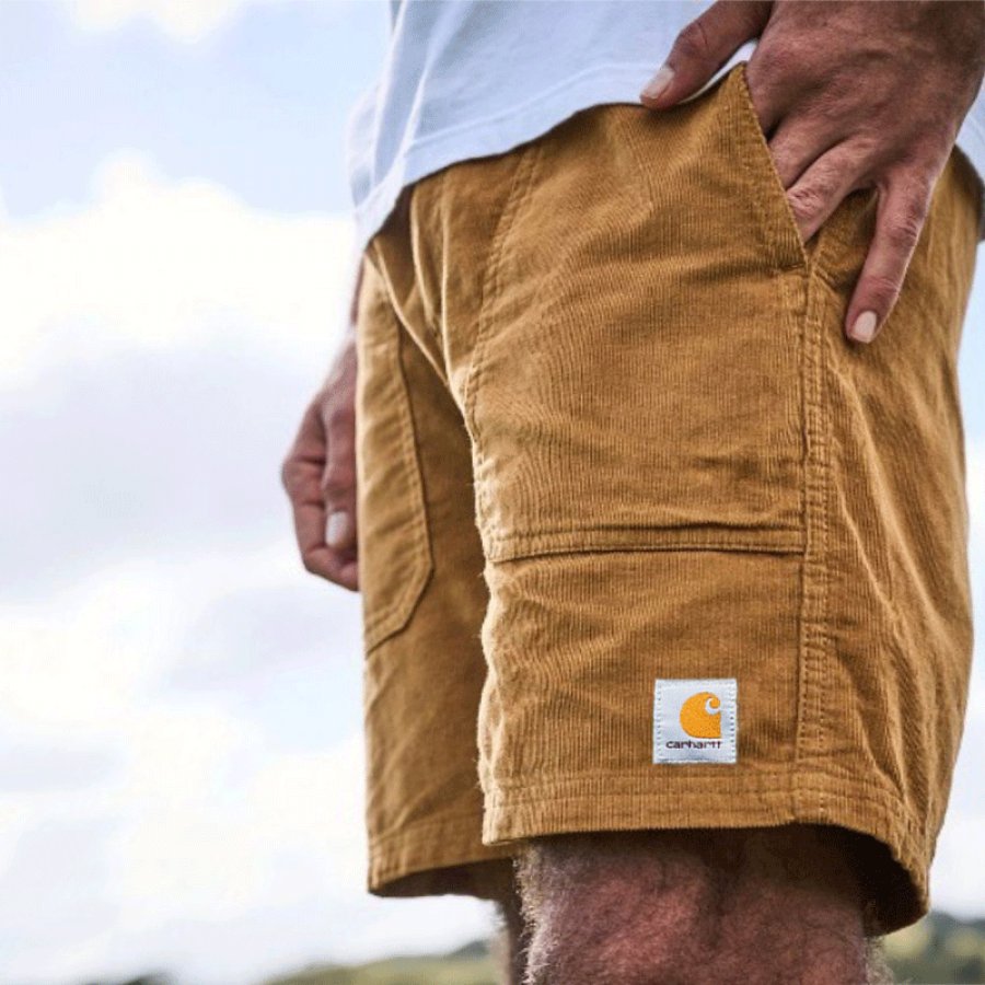 

Unisex Vintage Corduroy Loose And Casual Surf Shorts