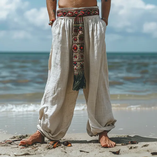 Retro Loose Breathable Men's Linen Casual Pants - Trisunshine.com 