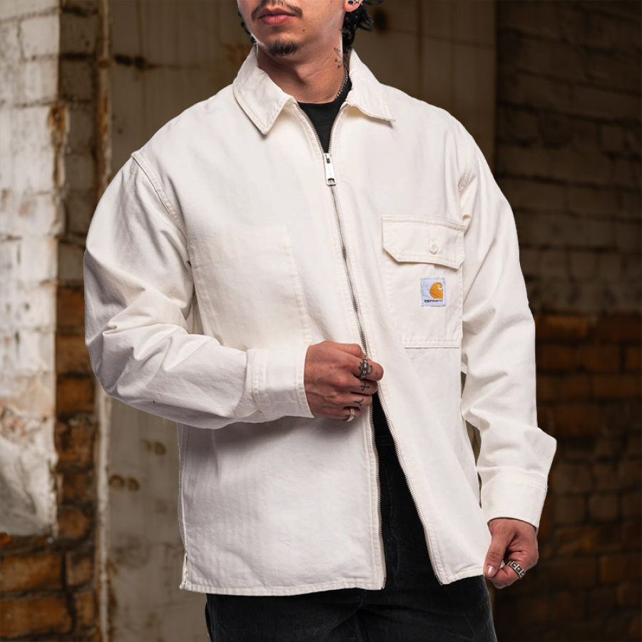 

Men's Outdoor Vintage Multi Pocket Lapel Collar Work Jacket