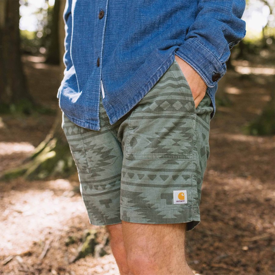 

Men's Geometric Ethnic Graphic Printed Surf Shorts