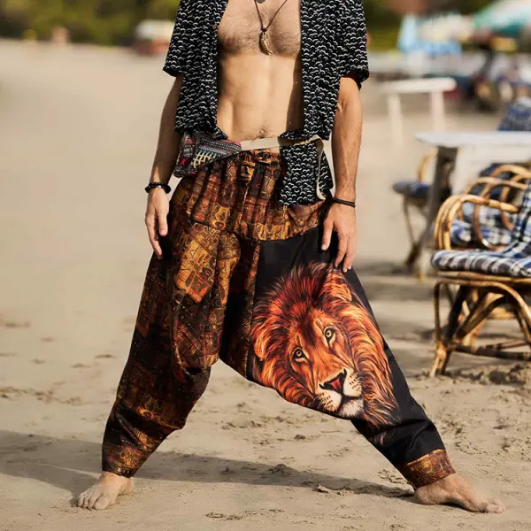 Men's Casual Pants No Bohemian Print Vintage Harem Pants - Trisunshine.com 