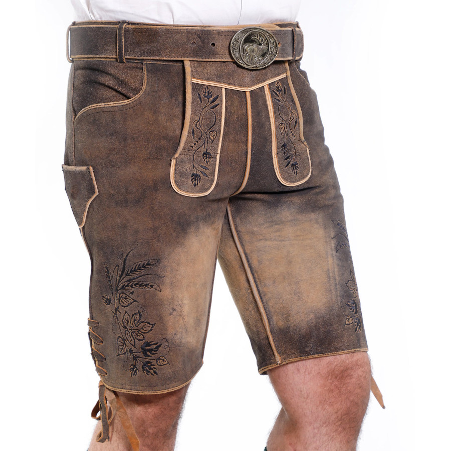 

Men's Bavarian-style Munich Retro Leather Shorts