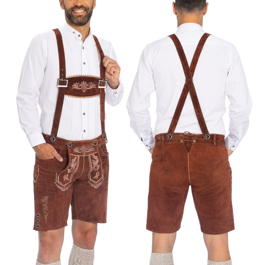 

Men's German Embroidered Causal Jumpsuit Shorts