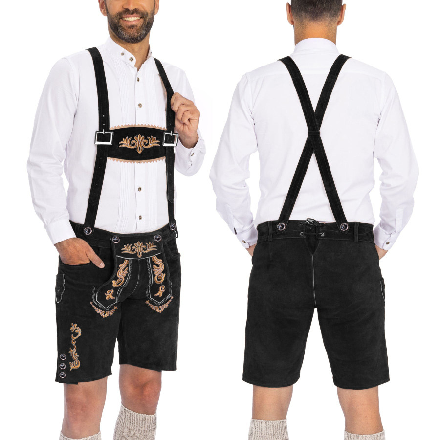 

Men's German Embroidery Casual Jumpsuit Shorts & Shirt Set