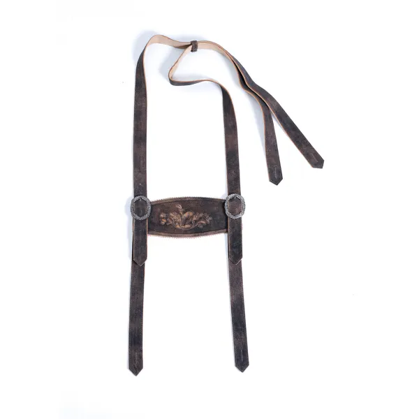 Men's Bavarian Embroidered Leather Suspender Accessories - Trisunshine.com 