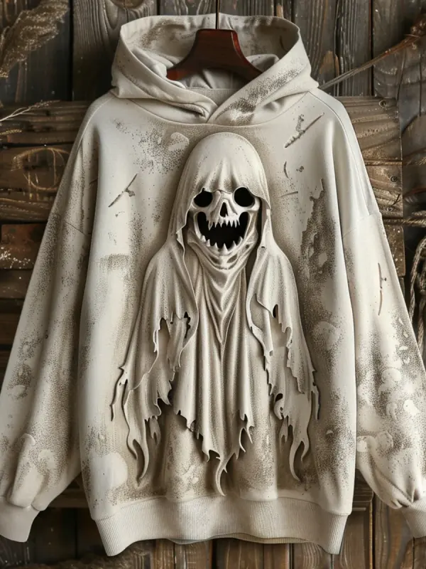 3D Ghost Print Hoodie - Ootdmw.com 