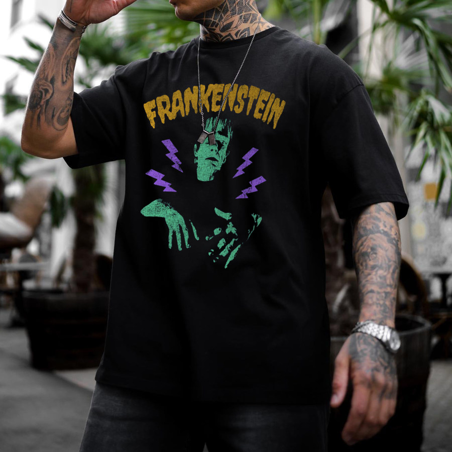 

Oversized Unisex Halloween Print T-Shirt