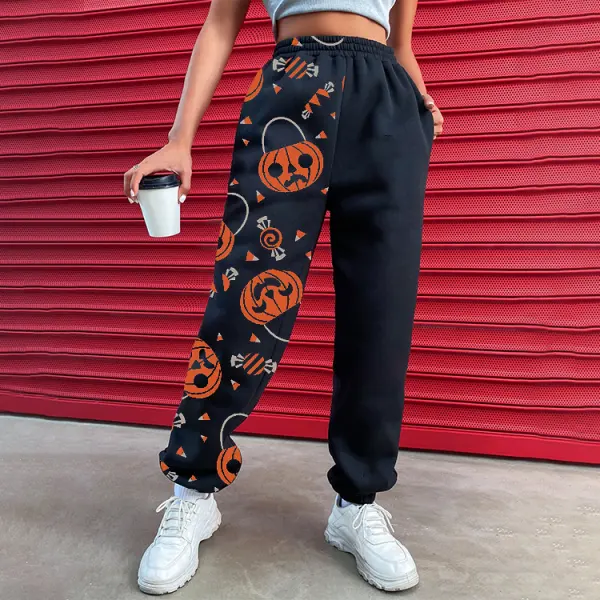 Fun Skull Pattern Casual Pants Women's Jogging Pants - Localziv.com 