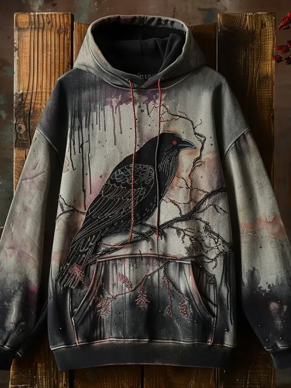 Mysterious Animal Printed Hoodie - Ootdmw.com 