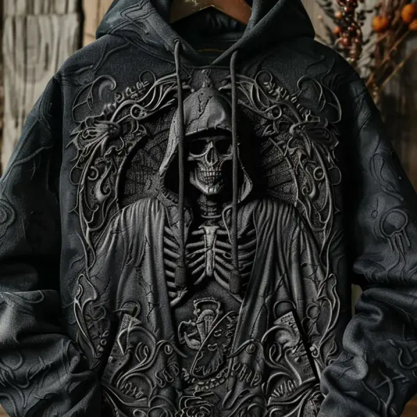 Dark Death Print Hoodie - Trisunshine.com 