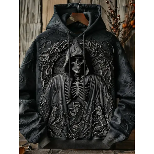 Dark Death Print Hoodie - Yiyistories.com 