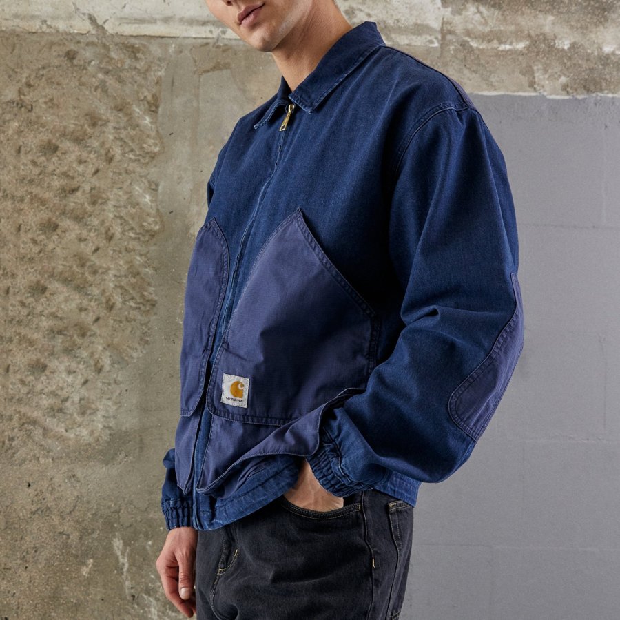 

Men's Outdoor Vintage Patchwork Lapel Collar Work Denim Jacket