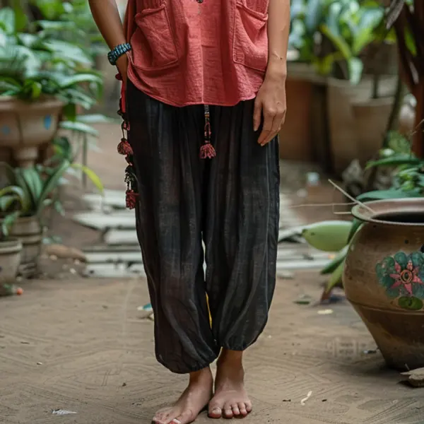 Simple And Comfortable Women's Casual Linen Pants - Trisunshine.com 