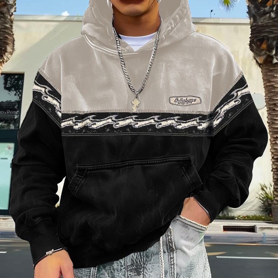 

Retro Print Surf Contrast Sweatshirt