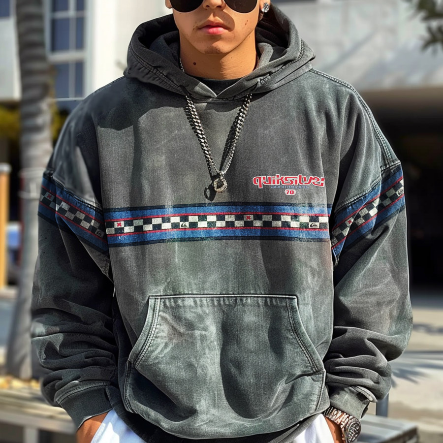 

Vacation Retro Casual Surf Printed Hoodie