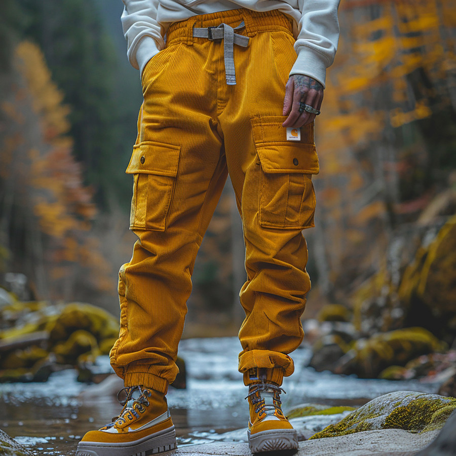 

Vintage Outdoor Men's Corduroy Overalls Trousers