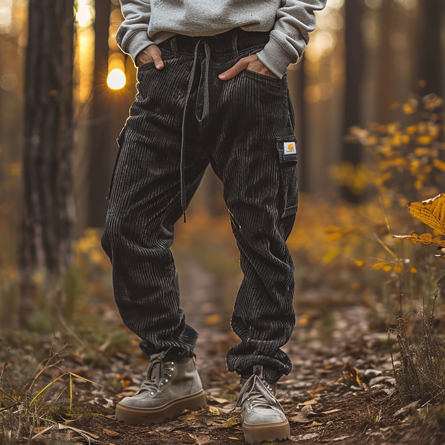 

Vintage Outdoor Men's Corduroy Overalls Trousers