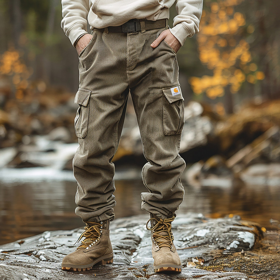 

Vintage Outdoor Men's Corduroy Overalls Trousers