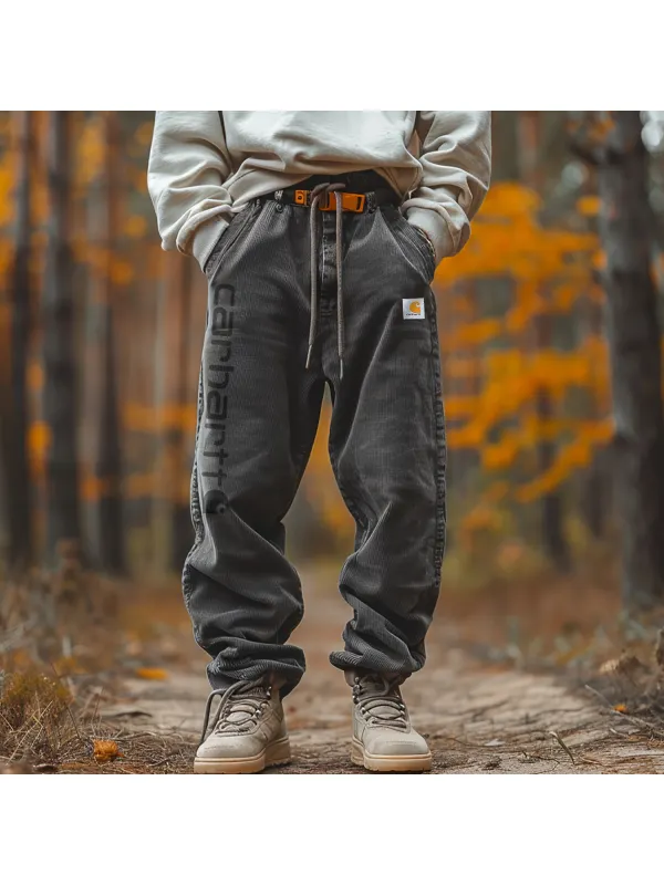 Vintage Outdoor Men's Corduroy Overalls Trousers - Anrider.com 