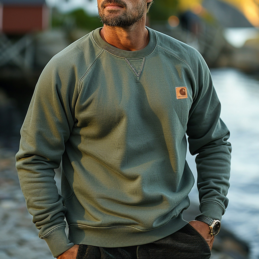 

Vintage Outdoor Men's Crew Neck Raglan Sleeve Sweatshirt