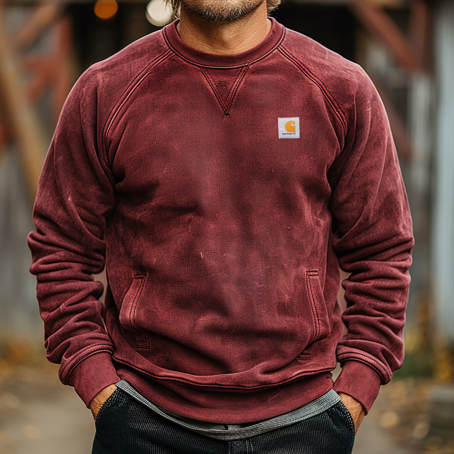 

Vintage Outdoor Men's Crew Neck Raglan Sleeve Sweatshirt